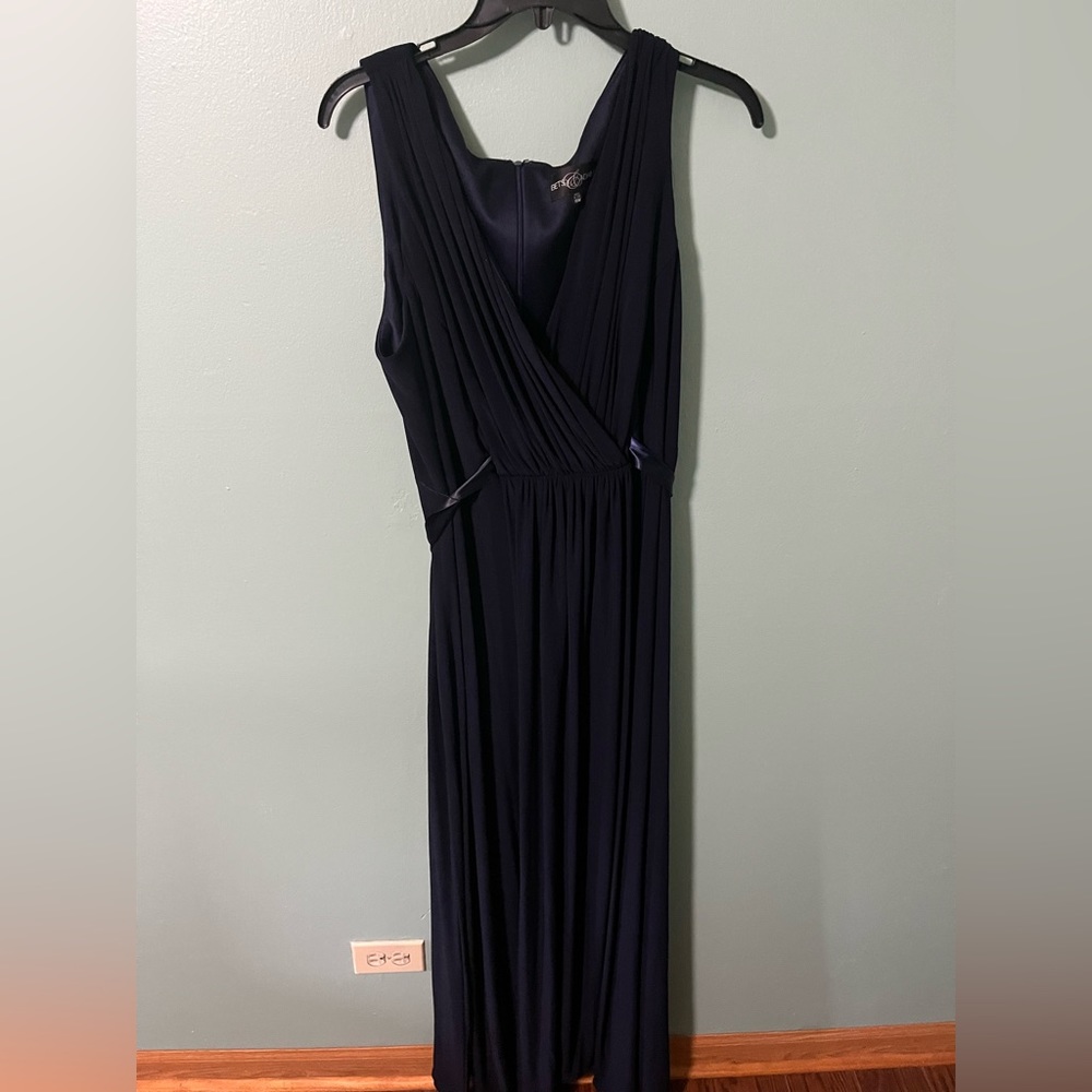 Betsy and Adam Sleevless Navy blue Dress
